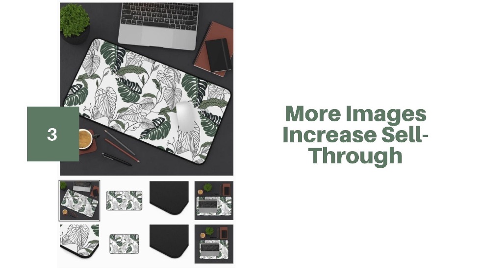 Image of many product images to illustrate how more images increases sales