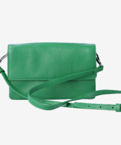 front green leather bag
